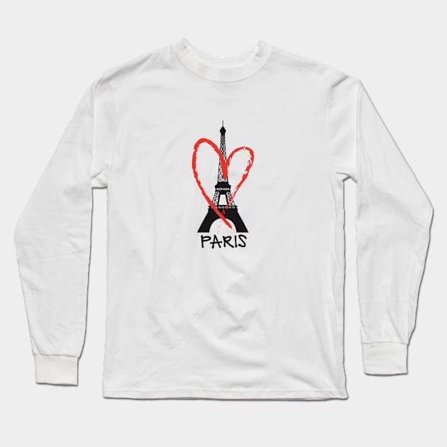 I love Paris Long Sleeve T-Shirt by beakraus